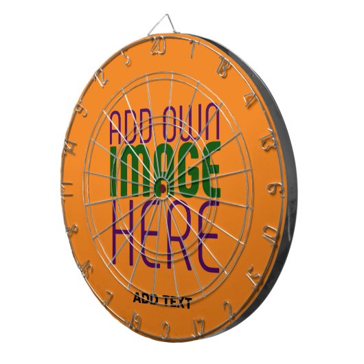 MODERNE EDITABLE DUNK ORANGE IMAGE-TEMPLATE DARTSCHEIBE (Vorderseite rechts)