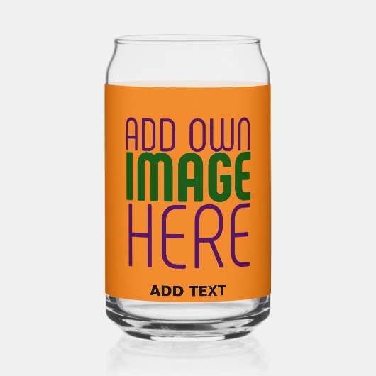 MODERNE EDITABLE DUNK ORANGE IMAGE-TEMPLATE DOSENGLAS (Vorderseite)