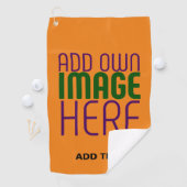 MODERNE EDITABLE DUNK ORANGE IMAGE-TEMPLATE GOLFHANDTUCH (Insitu)