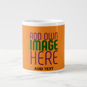 MODERNE EDITABLE DUNK ORANGE IMAGE-TEMPLATE Jumbo-Tasse (Vorderseite)
