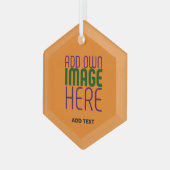 MODERNE EDITABLE DUNK ORANGE IMAGE-TEMPLATE ORNAMENT AUS GLAS (Vorderseite Links)