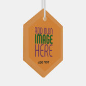 MODERNE EDITABLE DUNK ORANGE IMAGE-TEMPLATE ORNAMENT AUS GLAS (Vorderseite Rechts)