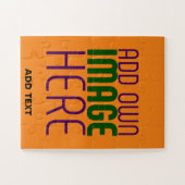 MODERNE EDITABLE DUNK ORANGE IMAGE-TEMPLATE PUZZLE (Horizontal)