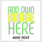 MODERNE EDITABLE EINFACHE, KLARE BILDTEXTVORLAGE AUFKLEBER (Blatt)