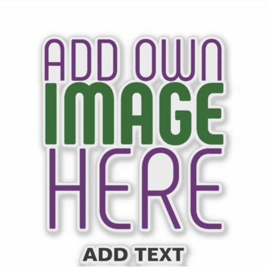 MODERNE EDITABLE EINFACHE, KLARE BILDTEXTVORLAGE AUFKLEBER (Vorderseite)