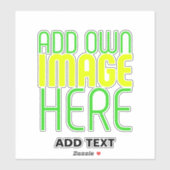 MODERNE EDITABLE EINFACHE, KLARE BILDTEXTVORLAGE AUFKLEBER (Blatt)