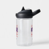 MODERNE EDITABLE EINFACHE, KLARE BILDTEXTVORLAGE TRINKFLASCHE (Links)