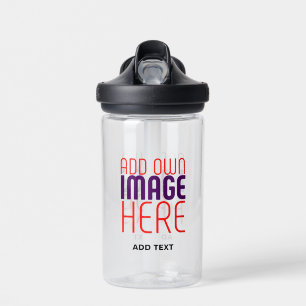 MODERNE EDITABLE EINFACHE, KLARE BILDTEXTVORLAGE TRINKFLASCHE