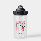 MODERNE EDITABLE EINFACHE, KLARE BILDTEXTVORLAGE TRINKFLASCHE (Rückseite)
