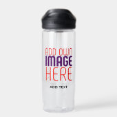 MODERNE EDITABLE EINFACHE, KLARE BILDTEXTVORLAGE TRINKFLASCHE (Rückseite)