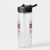 MODERNE EDITABLE EINFACHE, KLARE BILDTEXTVORLAGE TRINKFLASCHE (Links)