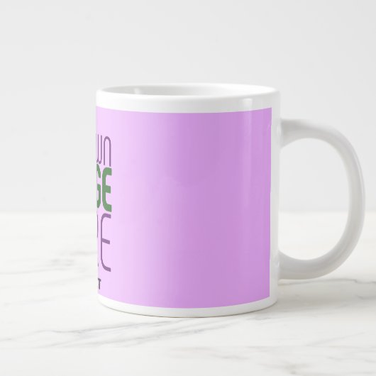 MODERNE EDITABLE EINFACHE MAUVE BILDERTEMPLATE Jumbo-Tasse (Rechts)