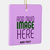 MODERNE EDITABLE EINFACHE MAUVE BILDERTEMPLATE KERAMIKORNAMENT (Rechts)