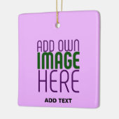 MODERNE EDITABLE EINFACHE MAUVE BILDERTEMPLATE KERAMIKORNAMENT (Links)