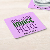 MODERNE EDITABLE EINFACHE MAUVE BILDERTEMPLATE RECHTECKIGER PAPPUNTERSETZER (angewinkelt)