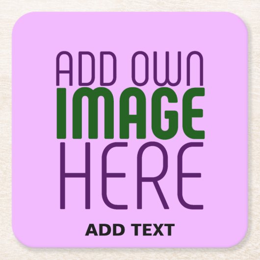 MODERNE EDITABLE EINFACHE MAUVE BILDERTEMPLATE RECHTECKIGER PAPPUNTERSETZER (Vorderseite)