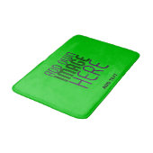 MODERNE, EDITABLE LIME GREEN BILDTEXTVORLAGE BADEMATTE (Schrägansicht)