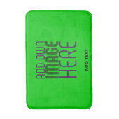 MODERNE, EDITABLE LIME GREEN BILDTEXTVORLAGE BADEMATTE (Vorderseite Vertikal)