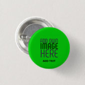MODERNE, EDITABLE LIME GREEN BILDTEXTVORLAGE BUTTON (Vorne & Hinten)