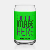 MODERNE, EDITABLE LIME GREEN BILDTEXTVORLAGE DOSENGLAS (Vorderseite)