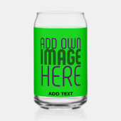 MODERNE, EDITABLE LIME GREEN BILDTEXTVORLAGE DOSENGLAS (Rückseite)