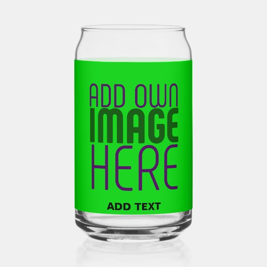 MODERNE, EDITABLE LIME GREEN BILDTEXTVORLAGE DOSENGLAS (Rückseite)