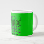 MODERNE, EDITABLE LIME GREEN BILDTEXTVORLAGE Jumbo-Tasse (Vorderseite Rechts)