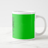 MODERNE, EDITABLE LIME GREEN BILDTEXTVORLAGE Jumbo-Tasse (Rechts)