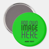 MODERNE, EDITABLE LIME GREEN BILDTEXTVORLAGE MAGNET (Vorderseite/Rückseite)