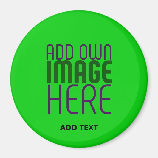 MODERNE, EDITABLE LIME GREEN BILDTEXTVORLAGE MAGNET (Vorne)