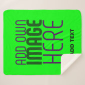 MODERNE, EDITABLE LIME GREEN BILDTEXTVORLAGE SHERPADECKE (Vorderseite (Horizontal))