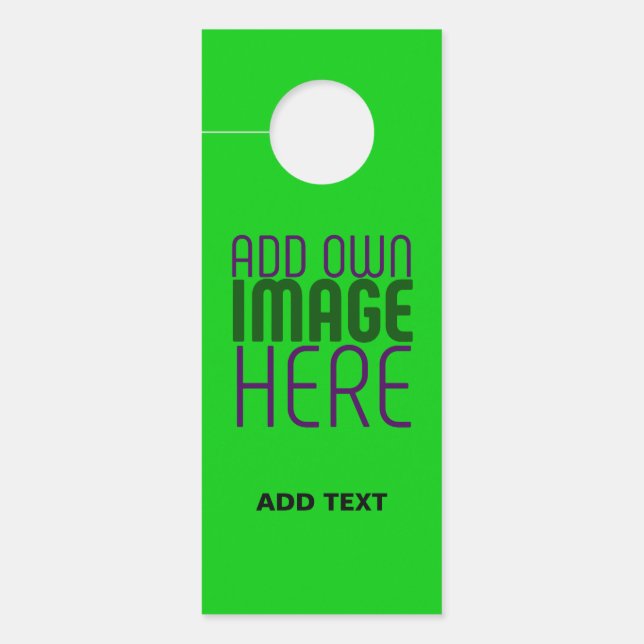 MODERNE, EDITABLE LIME GREEN BILDTEXTVORLAGE TÜRANHÄNGER (Vorderseite)
