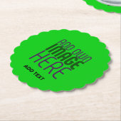 MODERNE, EDITABLE LIME GREEN BILDTEXTVORLAGE UNTERSETZER (angewinkelt)