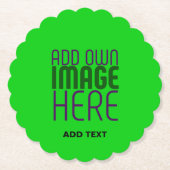 MODERNE, EDITABLE LIME GREEN BILDTEXTVORLAGE UNTERSETZER (Vorderseite)