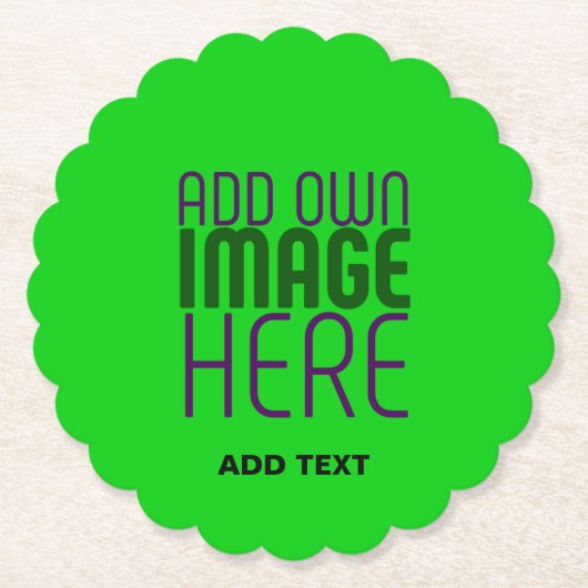 MODERNE, EDITABLE LIME GREEN BILDTEXTVORLAGE UNTERSETZER (Vorderseite)