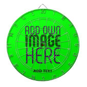 MODERNE, EDITABLE NEON GREEN IMAGE TEMPLATE DARTSCHEIBE (vorne)