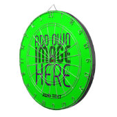 MODERNE, EDITABLE NEON GREEN IMAGE TEMPLATE DARTSCHEIBE (Vorderseite rechts)