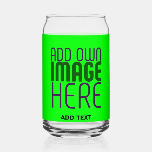 MODERNE, EDITABLE NEON GREEN IMAGE TEMPLATE DOSENGLAS (Vorderseite)