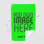 MODERNE, EDITABLE NEON GREEN IMAGE TEMPLATE GOLFHANDTUCH (Insitu)