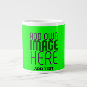 MODERNE, EDITABLE NEON GREEN IMAGE TEMPLATE Jumbo-Tasse