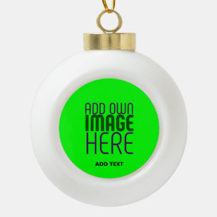 MODERNE, EDITABLE NEON GREEN IMAGE TEMPLATE KERAMIK Kugel-Ornament