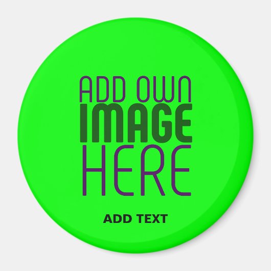 MODERNE, EDITABLE NEON GREEN IMAGE TEMPLATE MAGNET (Vorne)