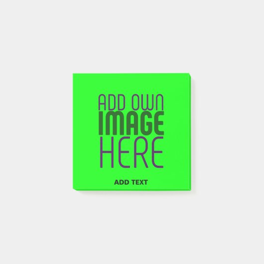 MODERNE, EDITABLE NEON GREEN IMAGE TEMPLATE POST-IT KLEBEZETTEL (Vorderseite)