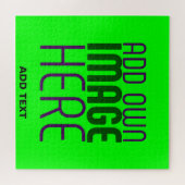 MODERNE, EDITABLE NEON GREEN IMAGE TEMPLATE PUZZLE (Horizontal)