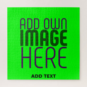 MODERNE, EDITABLE NEON GREEN IMAGE TEMPLATE PUZZLE