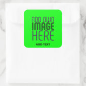 MODERNE, EDITABLE NEON GREEN IMAGE TEMPLATE QUADRATISCHER AUFKLEBER (Tasche)