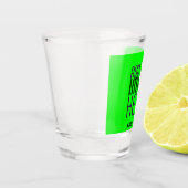 MODERNE, EDITABLE NEON GREEN IMAGE TEMPLATE SCHNAPSGLAS (Links)