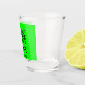 MODERNE, EDITABLE NEON GREEN IMAGE TEMPLATE SCHNAPSGLAS (Rechts)