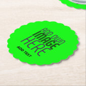 MODERNE, EDITABLE NEON GREEN IMAGE TEMPLATE UNTERSETZER (angewinkelt)