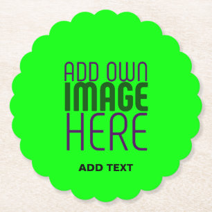 MODERNE, EDITABLE NEON GREEN IMAGE TEMPLATE UNTERSETZER